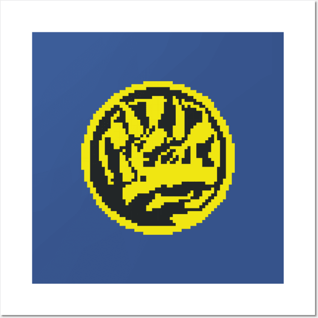 Blue Ranger 8 bit pixelart Wall Art by Cinestore Merch